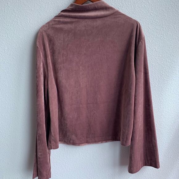NWT Joy Lab Velour Pink Pullover Sweatshirt Athleisure  XXL - Picture 7 of 8